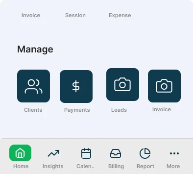 CRM for photo studio Mobile App